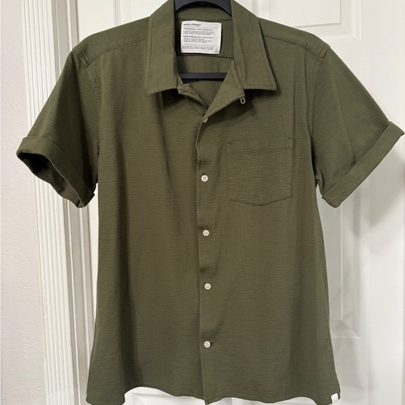 Ministry of Supply Olive Button Down Shirt, L - Picture 1 of 4